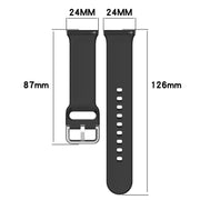 24mm Universal Small Waist Silicone Watch Band(Orange)