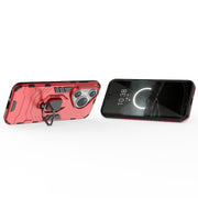 For Huawei Pura 70 Shockproof PC + TPU Holder Phone Case(Red)