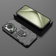 For Huawei Pura 70 Ultra Shockproof PC + TPU Holder Phone Case(Black)