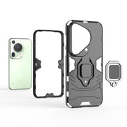 For Huawei Pura 70 Ultra Shockproof PC + TPU Holder Phone Case(Red)