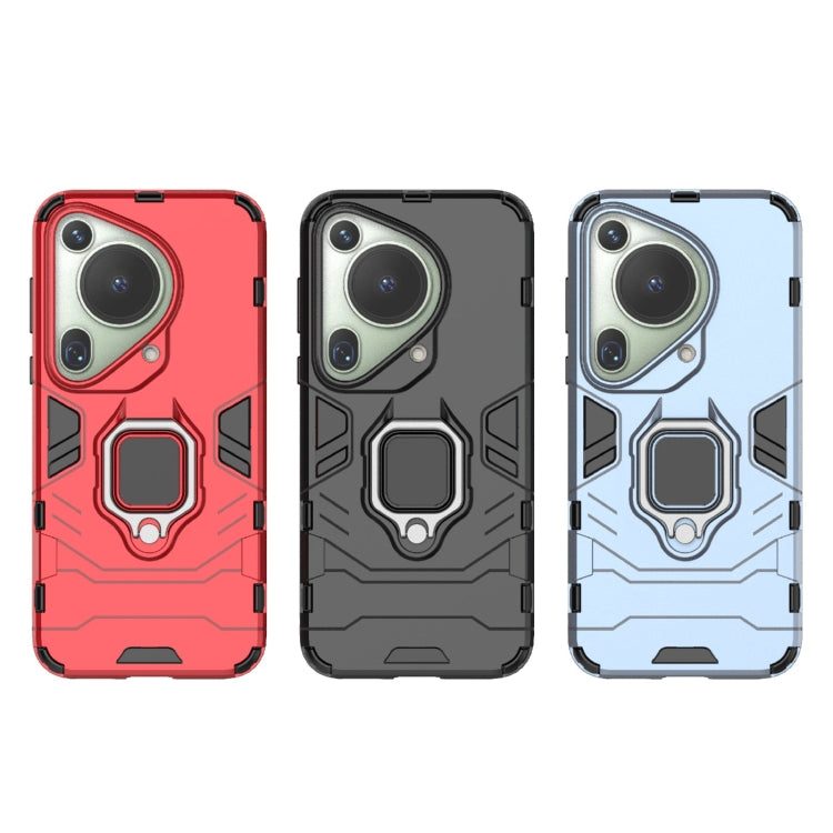 For Huawei Pura 70 Ultra Shockproof PC + TPU Holder Phone Case(Red)