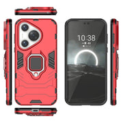 For Huawei Pura 70 Pro / Pura 70 Pro+ Shockproof PC + TPU Holder Phone Case(Red)