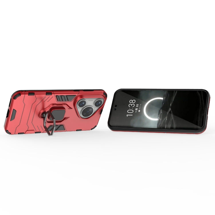 For Huawei Pura 70 Pro / Pura 70 Pro+ Shockproof PC + TPU Holder Phone Case(Red)
