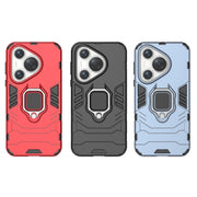 For Huawei Pura 70 Pro / Pura 70 Pro+ Shockproof PC + TPU Holder Phone Case(Navy Blue)