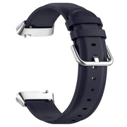 For Redmi Watch 3 Lite / Watch 3 Active Leather Replacement Watch Band(Navy Blue)