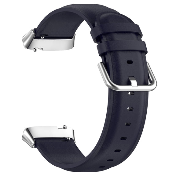 For Redmi Watch 3 Lite / Watch 3 Active Leather Replacement Watch Band(Navy Blue)
