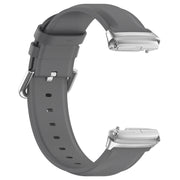 For Redmi Watch 3 Lite / Watch 3 Active Leather Replacement Watch Band(Grey)