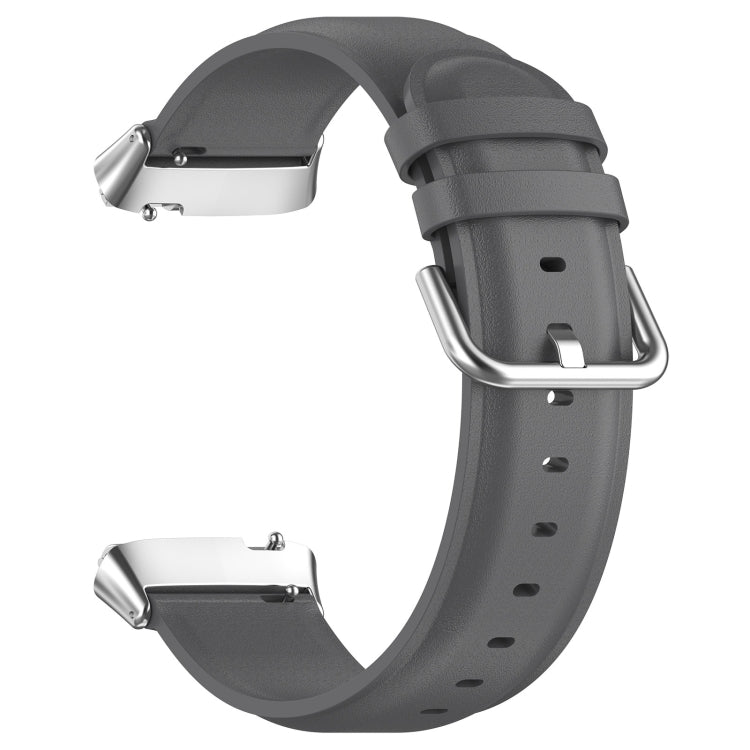 For Redmi Watch 3 Lite / Watch 3 Active Leather Replacement Watch Band(Grey)
