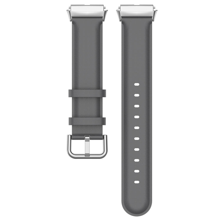 For Redmi Watch 3 Lite / Watch 3 Active Leather Replacement Watch Band(Grey)