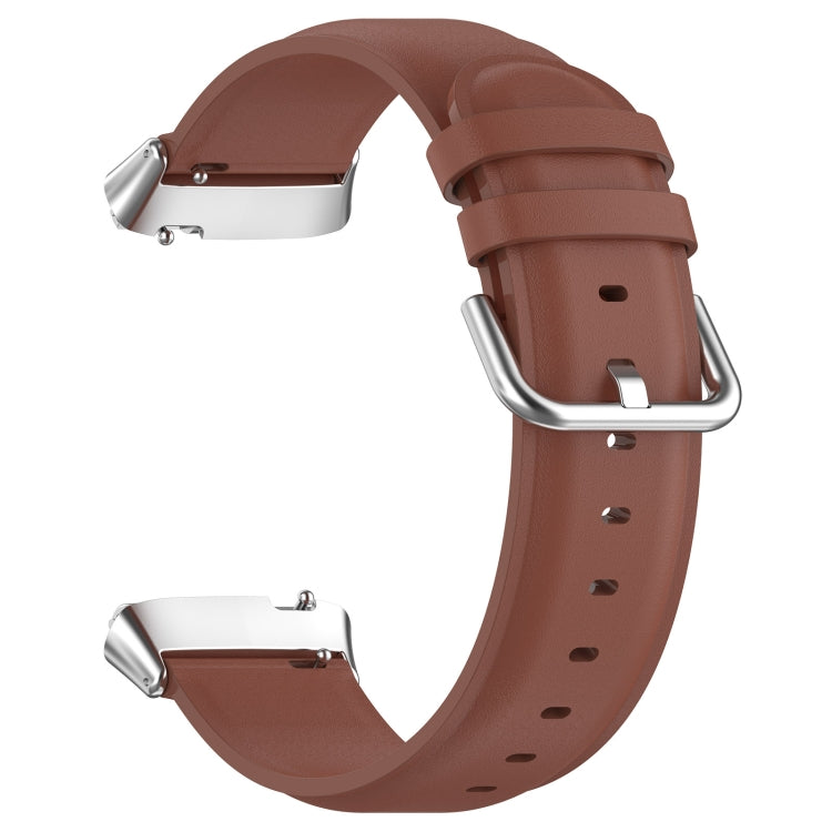 For Redmi Watch 3 Lite / Watch 3 Active Leather Replacement Watch Band(Brown)
