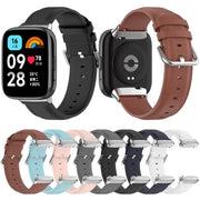 For Redmi Watch 3 Lite / Watch 3 Active Leather Replacement Watch Band(Grey)