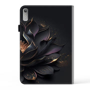For Lenovo Xiaoxin Pad Pro 12.7 Crystal Texture Painted Leather Tablet Case(Purple Lotus)