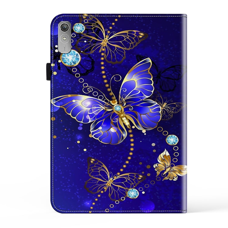 For Lenovo Xiaoxin Pad Pro 12.7 Crystal Texture Painted Leather Tablet Case(Diamond Butterflies)