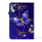For Lenovo Xiaoxin Pad Pro 12.7 Crystal Texture Painted Leather Tablet Case(Diamond Butterflies)