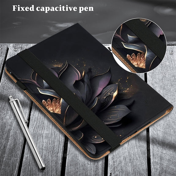For Lenovo Tab M11 / Xiaoxin Pad 11 2024 Crystal Texture Painted Leather Tablet Case(Purple Lotus)
