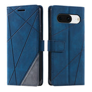 For Google Pixel 9 Skin Feel Splicing Leather Phone Case(Blue)