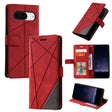 For Google Pixel 9 Skin Feel Splicing Leather Phone Case(Red) - Google Cases by PMC TechLife | Online Shopping South Africa | PMC TechLife | Buy Now Pay Later Mobicred