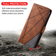 For Google Pixel 9 Pro Skin Feel Splicing Leather Phone Case(Brown)