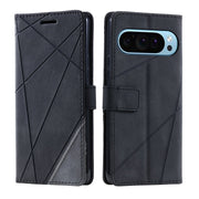 For Google Pixel 9 Pro Skin Feel Splicing Leather Phone Case(Black)