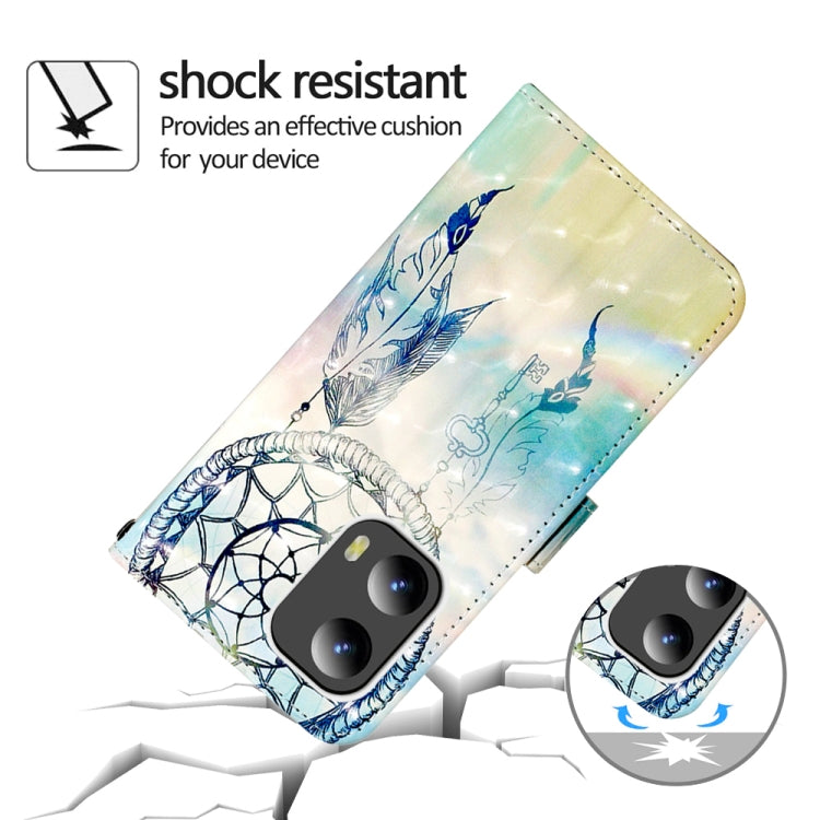 For Motorola Moto G Play 5G 2024 3D Painting Horizontal Flip Leather Phone Case(Grey Owl)