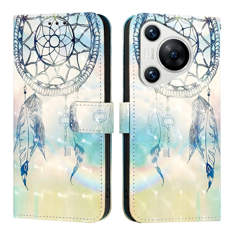 For Huawei Pura 70 3D Painting Horizontal Flip Leather Phone Case(Dream Wind Chimes)