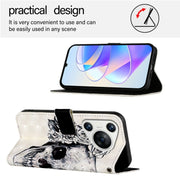 For Huawei Pura 70 3D Painting Horizontal Flip Leather Phone Case(Skull)