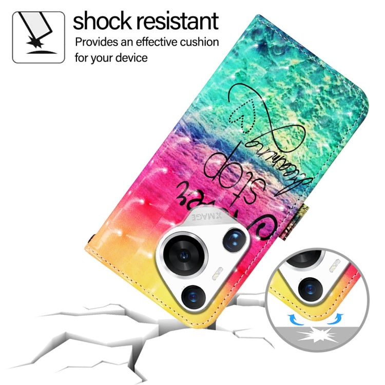 For Huawei Pura 70 Pro 3D Painting Horizontal Flip Leather Phone Case(Chasing Dreams)