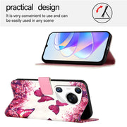 For Huawei Pura 70 Pro 3D Painting Horizontal Flip Leather Phone Case(Rose Butterfly)