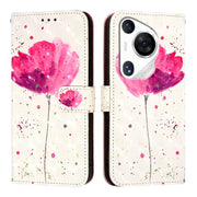 For Huawei Pura 70 Pro 3D Painting Horizontal Flip Leather Phone Case(Flower)