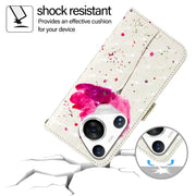 For Huawei Pura 70 Pro 3D Painting Horizontal Flip Leather Phone Case(Flower)