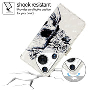 For Huawei Pura 70 Pro 3D Painting Horizontal Flip Leather Phone Case(Skull)