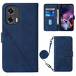 For Motorola Moto G Stylus 5G 2024 Crossbody 3D Embossed Flip Leather Phone Case(Blue) - Motorola Cases by PMC Jewellery | Online Shopping South Africa | PMC Jewellery | Buy Now Pay Later Mobicred