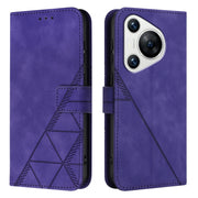 For Huawei Pura 70 Crossbody 3D Embossed Flip Leather Phone Case(Purple)