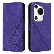 For Huawei Pura 70 Pro Crossbody 3D Embossed Flip Leather Phone Case(Purple)