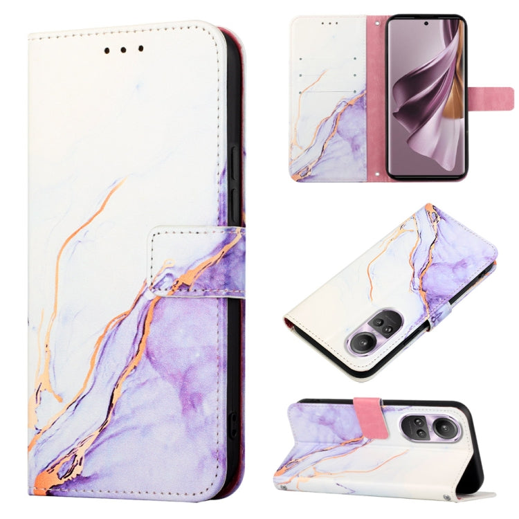For OPPO Reno10/10 Pro Global PT003 Marble Pattern Flip Leather Phone Case(LS006)