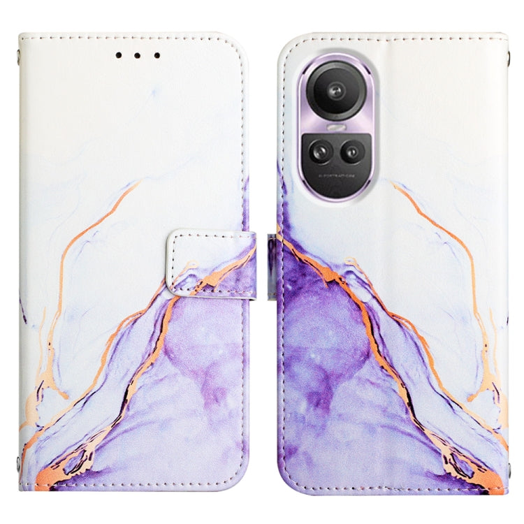 For OPPO Reno10/10 Pro Global PT003 Marble Pattern Flip Leather Phone Case(LS006)