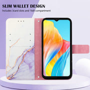For OPPO A38 4G Global PT003 Marble Pattern Flip Leather Phone Case(LS006)