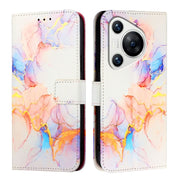 For Huawei Pura 70 PT003 Marble Pattern Flip Leather Phone Case(LS004 Marble White)