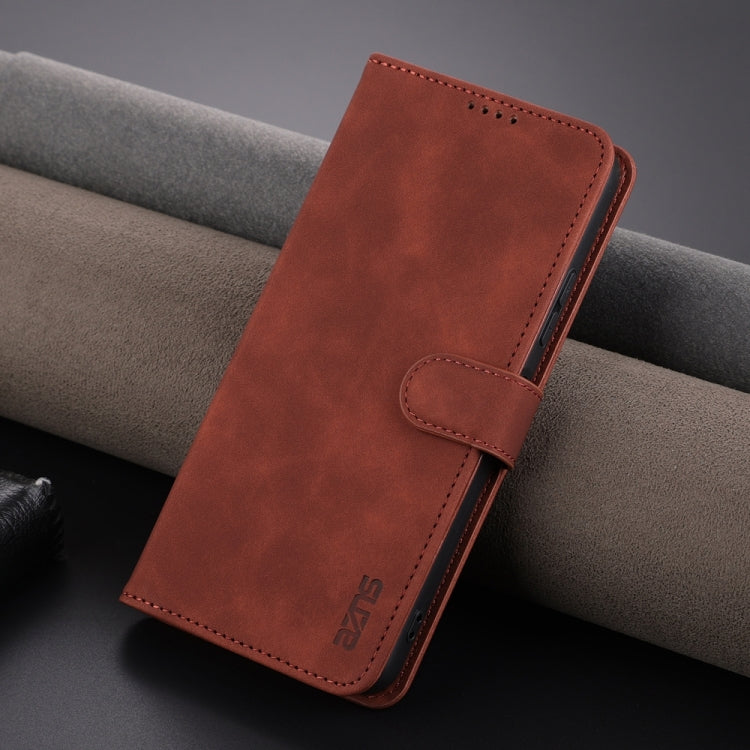 For Huawei Maimang A20 AZNS Skin Feel Calf Texture Flip Leather Phone Case(Brown)