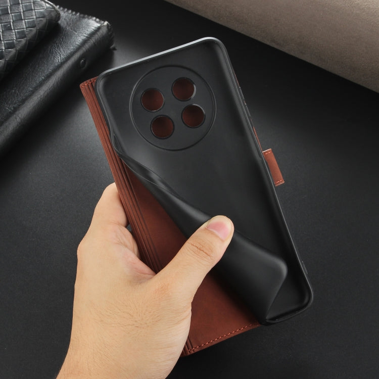 For Huawei Enjoy 60X/nova Y91 AZNS Skin Feel Calf Texture Flip Leather Phone Case(Brown)