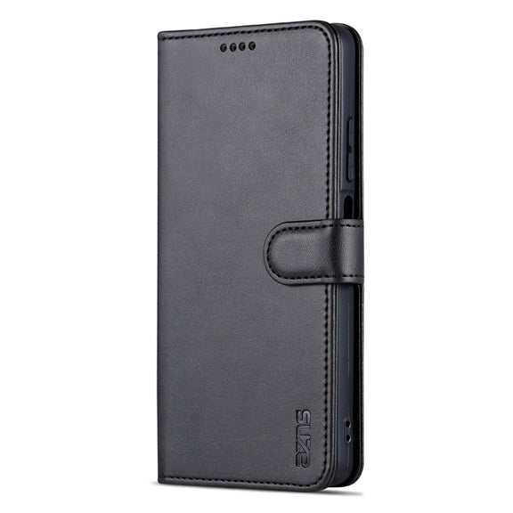 For Huawei Enjoy 60X/nova Y91 AZNS Skin Feel Calf Texture Flip Leather Phone Case(Black)