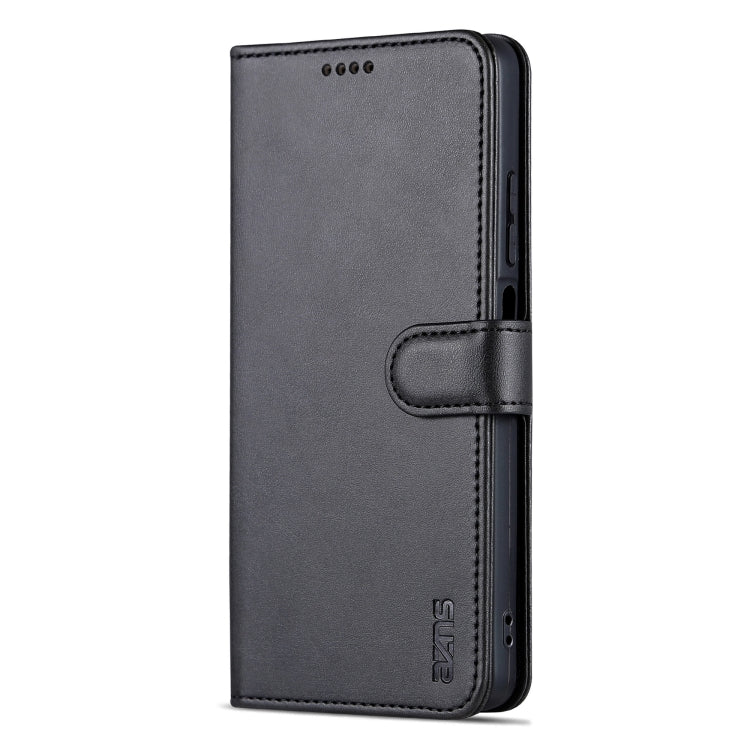 For Huawei Enjoy 60X/nova Y91 AZNS Skin Feel Calf Texture Flip Leather Phone Case(Black)