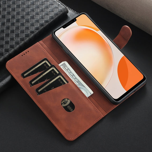 For Huawei Enjoy 60X/nova Y91 AZNS Skin Feel Calf Texture Flip Leather Phone Case(Black)