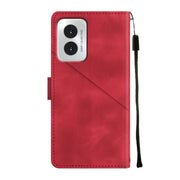 For Motorola Moto G Play 4G 2024 Skin Feel Embossed Leather Phone Case(Red)