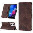 For Motorola Moto G Play 4G 2024 Skin Feel Embossed Leather Phone Case(Brown) - Motorola Cases by PMC Jewellery | Online Shopping South Africa | PMC Jewellery | Buy Now Pay Later Mobicred