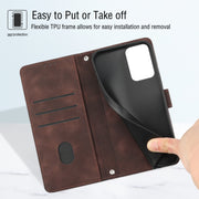 For Motorola Moto G Play 4G 2024 Skin Feel Embossed Leather Phone Case(Brown)