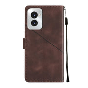 For Motorola Moto G Power 5G 2024 Skin Feel Embossed Leather Phone Case(Brown)
