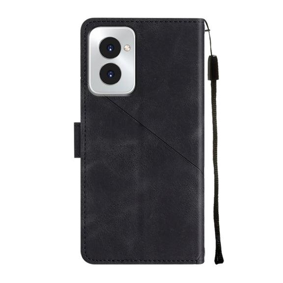 For Motorola Moto G Power 5G 2024 Skin Feel Embossed Leather Phone Case(Black)