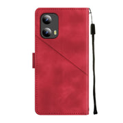For Motorola Moto G Play 5G 2024 Skin Feel Embossed Leather Phone Case(Red)
