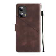 For Motorola Moto G Play 5G 2024 Skin Feel Embossed Leather Phone Case(Brown)